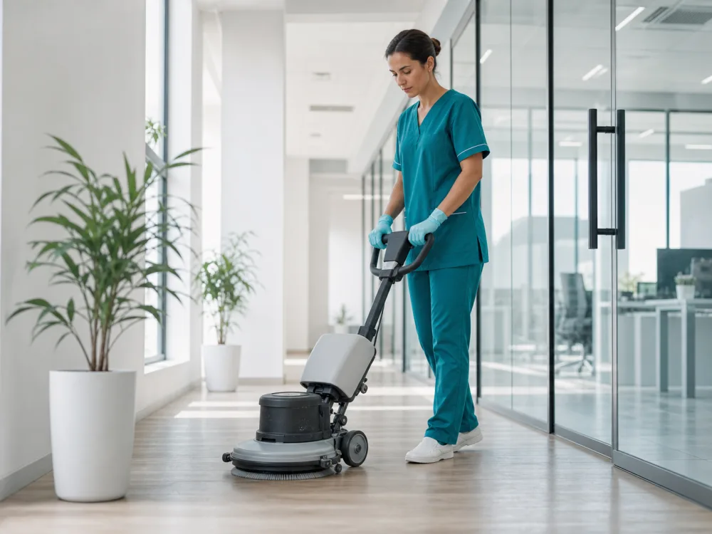 Operatore al lavoro con attrezzatura professionale