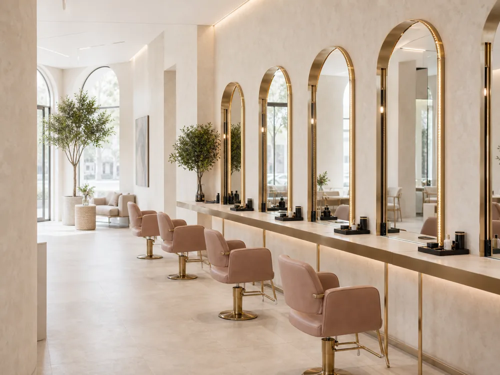 Interno del salone con luce naturale